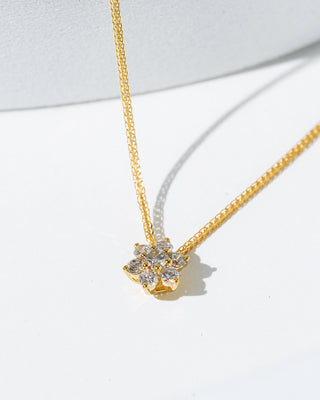 Dainty Diamond Snowflake Necklace